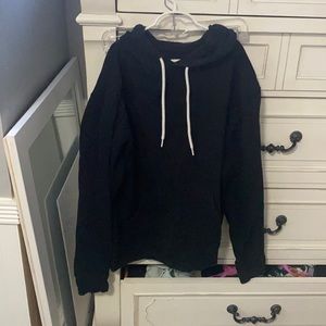 black sweatshirt